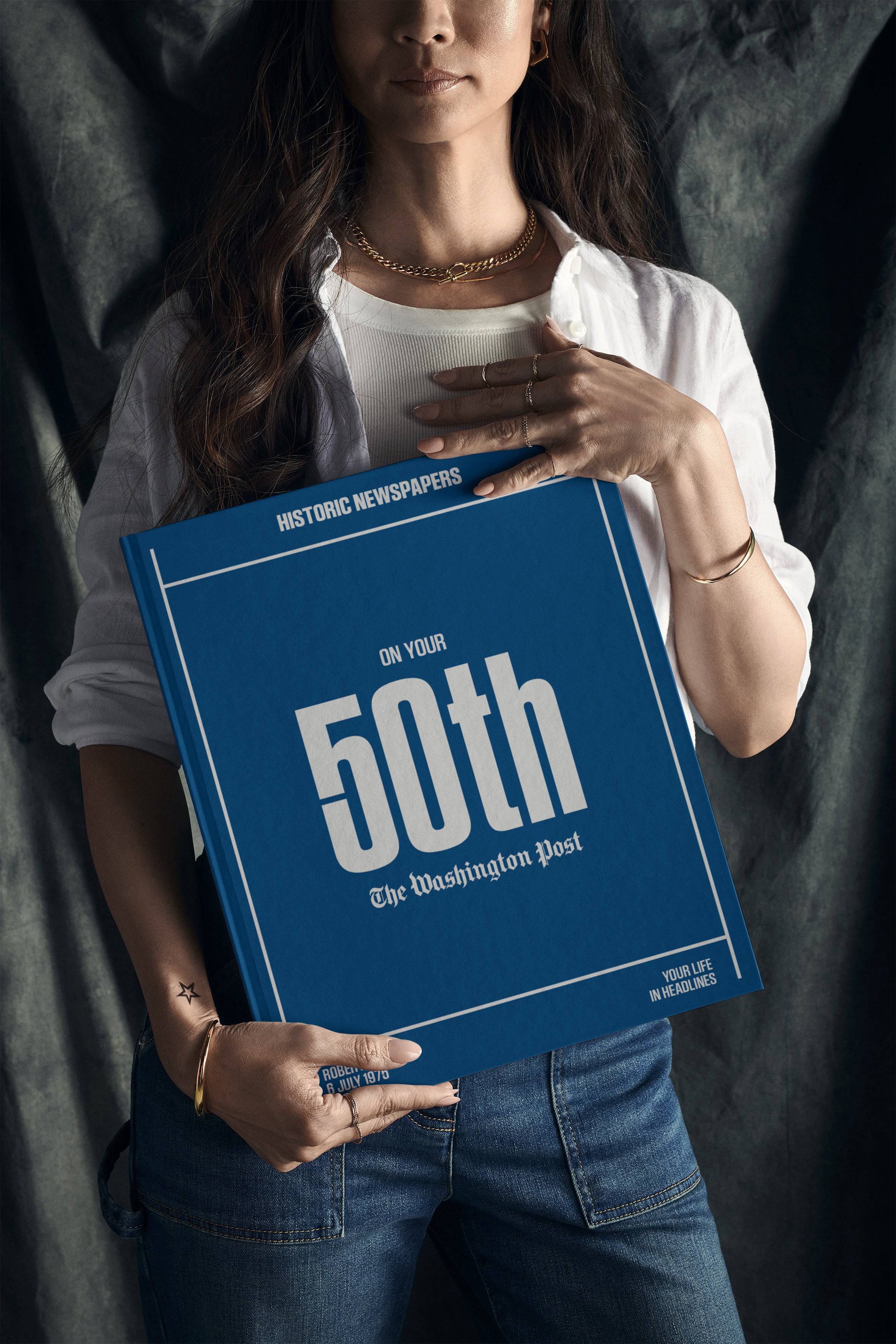 50th Milestone Birthday Newspaper Book Washington Post Edition - Image 3