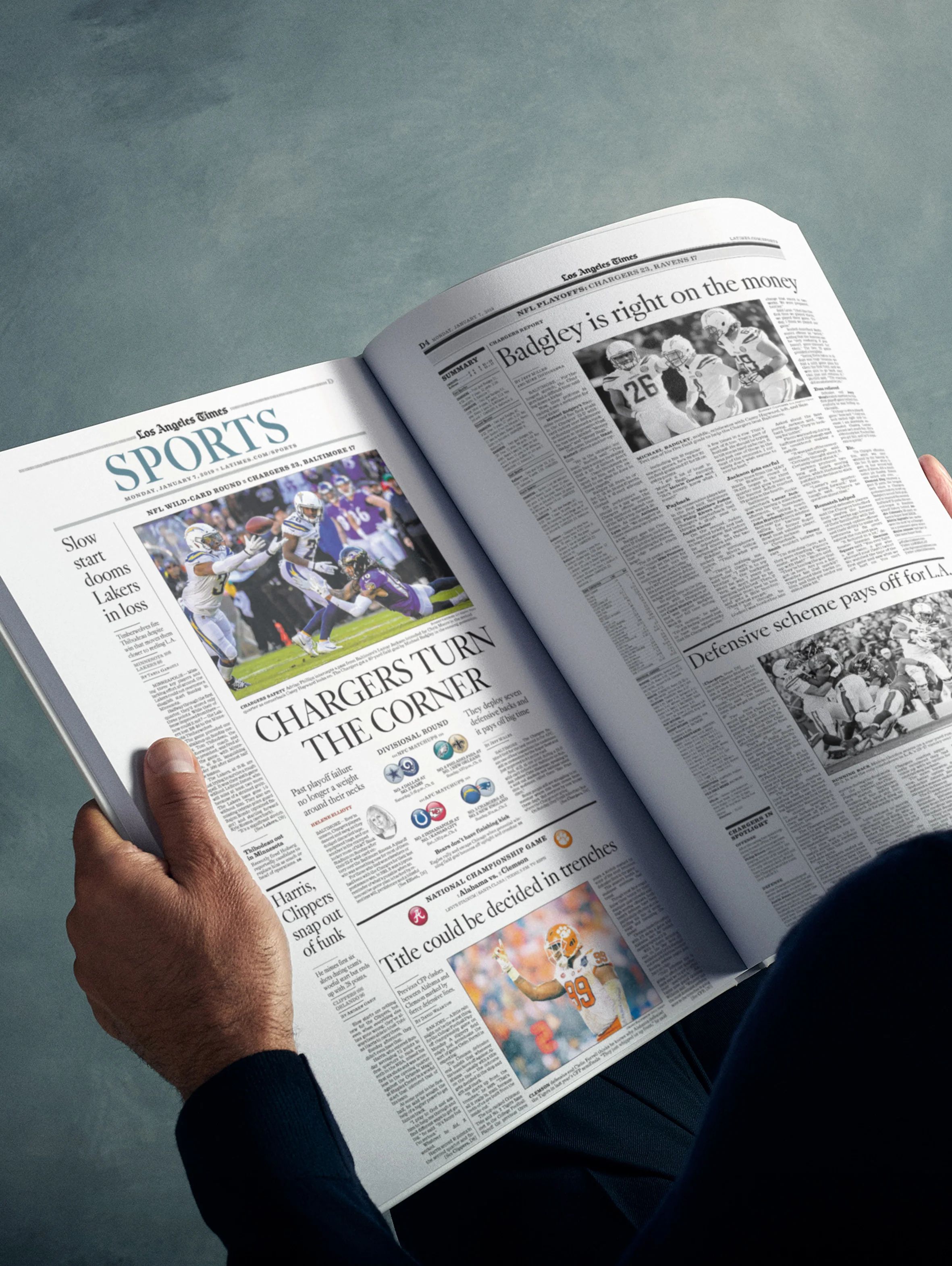 The Football History of Los Angeles Chargers Los Angeles Times Edition Book - Image 7